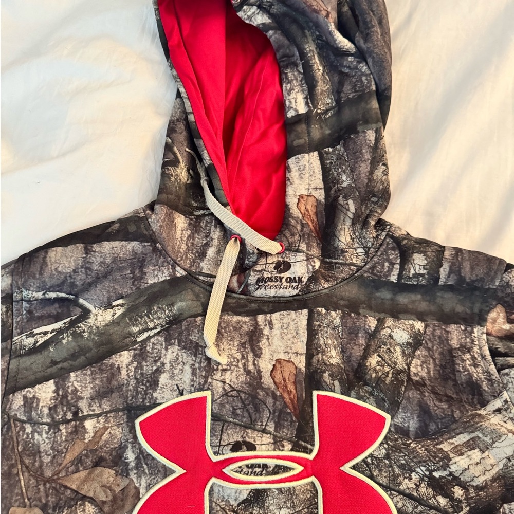 Under Armour Pink Logo Camo Hoodie